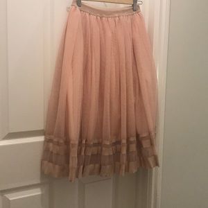 Fossil Blush tulle skirt
